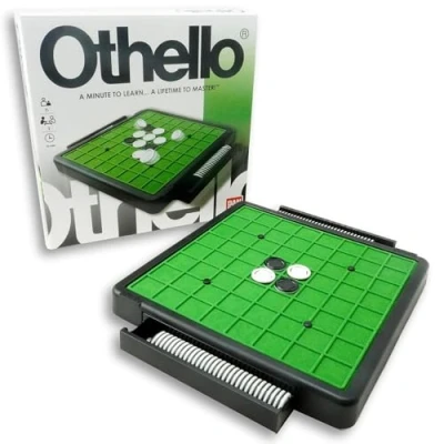 Image de Bandai Othello Jeu de Société Classique Stratégie et Réflexion 2 Joueurs Durée Partie 15/20min Jouet Enfant 7 Ans + MH80052