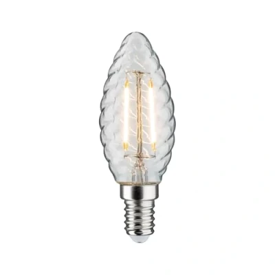 Image de Paulmann 28706 Ampoule LED à Filament Blanc Chaud 2,6 W 2700 K E14, 2 W, Transparent