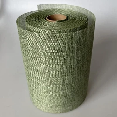 Image de Deko As Chemin de Table Shabby Chic Aspect Lin, Polyester inodore, Vert Menthe, 20 cm x 25 m
