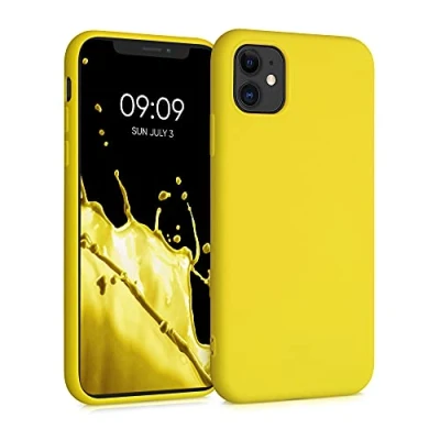 Image de kwmobile Housse Compatible avec Apple iPhone 11 Coque de téléphone Souple et Fine en TPU Silicone Jaune radieux
