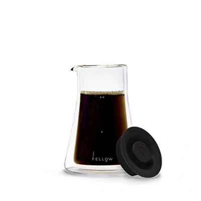Image de Fellow Stagg Carafe à café double paroi Récipient pour préparation manuelle du en verre borosilicate soufflé la main, pichet transparent 600 ml