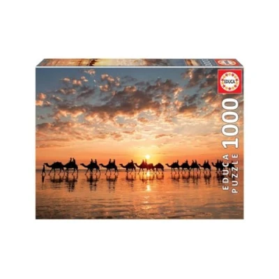 Image de Educa Puzzle de 1000 pièces pour Adultes Crépuscule Doré A Cable Beach, Australie. Comprend Fix Tail l&#039;accrocher Une Fois l&#039;assemblage terminé. À partir 14 Ans (18492)