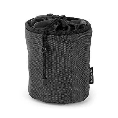 Image de Brabantia Sac à Pinces Linge Jusqu&#039;à 150 Idéal pour Un Usage Extérieur Robuste et Résistant Cordon de Fermeture Séchoir Rotatif Noir, 28 x 18 17.5 cm