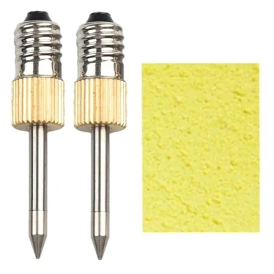 Image de NONDK Lot de 2 embouts fer à souder avec éponge, interface E10, pointes soudage, pointe soudage USB, ensemble d&#039;outils type B