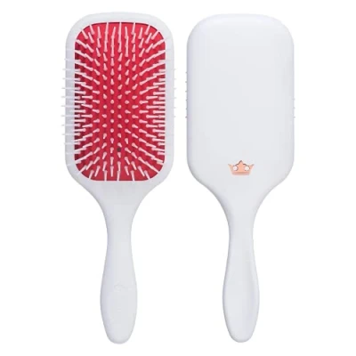 Image de Denman Detangler Hair Brush For Fast and Comfortable Detangling, Blow Drying Styling Combination of D3 Pins &amp; Paddle Women Men (White, Red Pad), D38