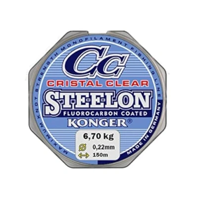 Image de Ligne de pêche KONGER Revêtue fluorocarbone 0,12 0,50 mm / 150 m Avec monofilament Extrêmement robuste , Transparent, 0,22mm 6,70kg
