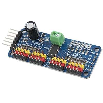 Image de Pilote de Servomoteur PWM 16 Canaux 12 Bits Module IIC Carte Compatible avec le Robot Arduino, Raspberry Pi (PCA9685)