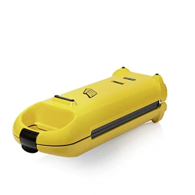 Image de Princess 01.132406.01.001 132406 Waffle Maker Flip Moules à gaufres, boîtier/Corps Matériau Couvercle: Plastique, Noir, Jaune