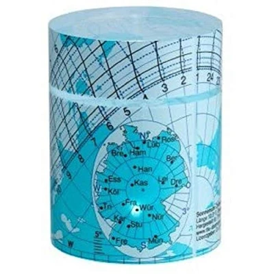 Image de TFA Dostmann Solemio 43.4000.06 Cadran Solaire cylindrique Bleu (l) 40 x (H) 53 mm