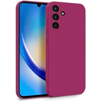 Image de MyGadget Coque pour Samsung Galaxy A34 5G Case Protection Rigide Anti Choc avec Doublure Microfibre Bordeaux