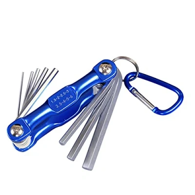 Image de Jeu de clés Allen pliantes Tournevis hexagonal métrique et Torx 8 pièces intérieur