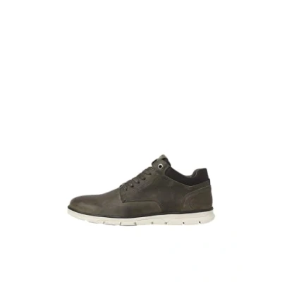 Image de JACK &amp; JONES Homme Jfwglendale Bottes en Cuir Bottines à Lacets, Vert Olive, 40 EU