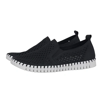 Image de ILSE JACOBSEN Tulip 140 Baskets à enfiler pour homme, Noir (noir), 41 EU