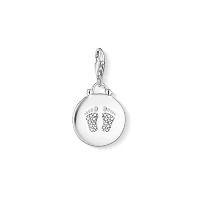 Image de Thomas Sabo Femmes Charm Pendentif Coin Pied de Bébé Club Argent Sterling 925 1692 051 14