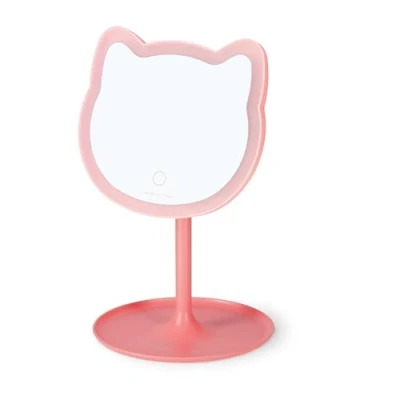Image de Legami Miroir de Maquillage avec lumière You Look Purrfect! en Forme Chat, luminosité et Inclinaison réglables, Double Alimentation USB ou Batteries, pour