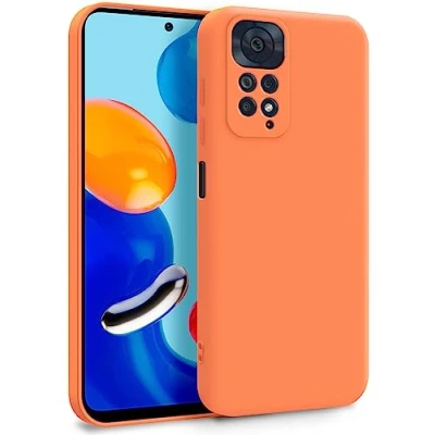 Image de MyGadget Coque pour Xiaomi Redmi Note 11 11s Case TPU Souple &amp; Soft avec Doublure Microfibre Cover Protection Extra Fine Légère Orange