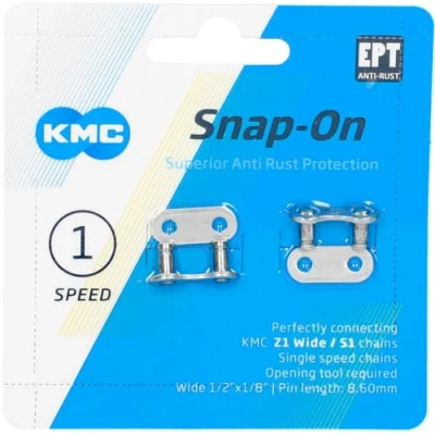 Image de KMC Giunto 1V EPT Snap Accessories Mixte, Argent foncé, Wide (1/8&quot;)