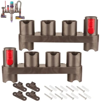 Image de Ninthseason Support Accessoires Brosses Outils Attachement Organisateur Station D&#039;accueil Mural pour Dyson Gen5 V15 V12 V7 V8 V10 V11 SV10 SV11 Aspirateur sans fil (2 pièces)
