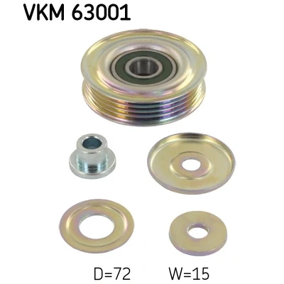 Image de SKF VKM 63001 Galet Enrouleur HONDA: Civic 6 Hatchback, CR V 1, 3/5 portes