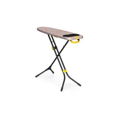 Image de Joseph Glide Table à Repasser 110 x 33 cm avec Pieds Compacts Réglables et Repose Fer Vapeur Intégré Résistant la Chaleur, Housse en Coton Imprimé, Fleur de Pêcher