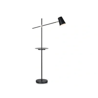Image de Markslöjd LINEAR Lampadaire Liseuse avec tablette et port USB H144cm Noir