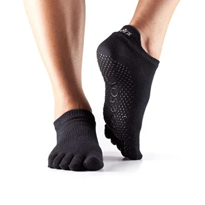 Image de SISSEL TOESOX FT Lowrise Black Medium Chaussettes antidérapantes Pilates, Noir, FR : M (Taille Fabricant M) Femme
