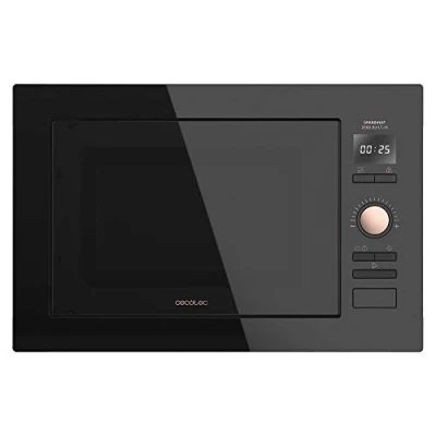 Image de Cecotec Micro ondes encastrable numérique et tactile GrandHeat 2500 Built in Touch SteelBlack, 900 W de puissance. 25 L, gril 1000 W, 8 fonctions préréglées, Minuterie (Noir/Rose)