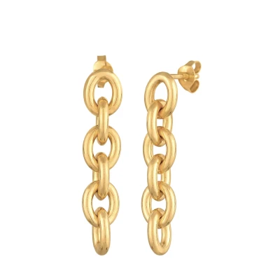 Image de Elli Chain Design Boucles d&#039;oreilles goldcoloured, Femme, Taille: One Size, Gold coloured