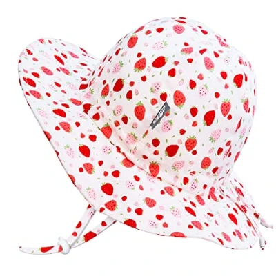 Image de Jan &amp; Jul Floppy Sun Hat for Toddler Girls Adjustable, 50+ UPF (L: 2 5 Years, Strawberry)