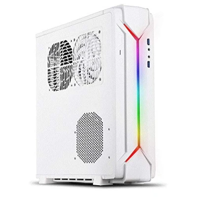 Image de SilverStone Technology SST RVZ03W ARGB Raven Boîtier PC Gamer Mini ITX, ARGB, Blanc
