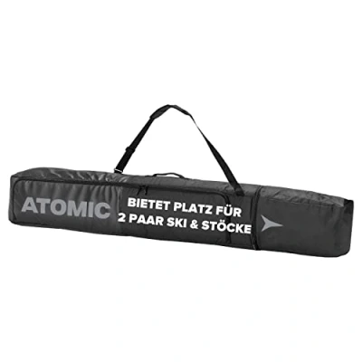 Image de Atomic, Sac de ski, 205 x 24 20,5 cm, Longueur réglable, Polyester, Double Ski Bag, Noir/gris, AL5045230