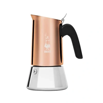 Image de Bialetti New Venus cafetière 6 tasses, poignée anti brûlure, ne convient pas à l&#039;induction, tasses (235 ml), acier inoxydable, bronze