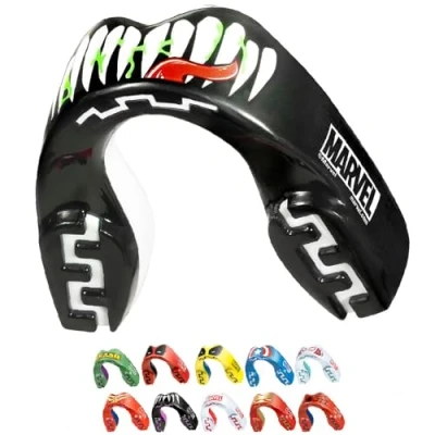Image de Marvel Venom Sport Protège Dents/Gouttière Coque Dentaire Protege Dent. Protection intégrale pour Tous Les Sports, notamment Le Rugby, MMA, Hockey, Judo, Karate, Arts Martiaux et la Boxe