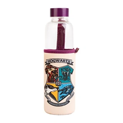Image de Grupo Erik Bouteille en verre Harry Potter, Poudlard Capacité 50 cl Inclut un Étui Néoprène avec Dragonne Gourde