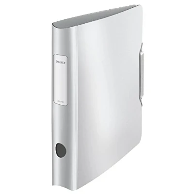 Image de Leitz 11090004 Classeur à levier Effet Brossé Blanc 6,5 cm
