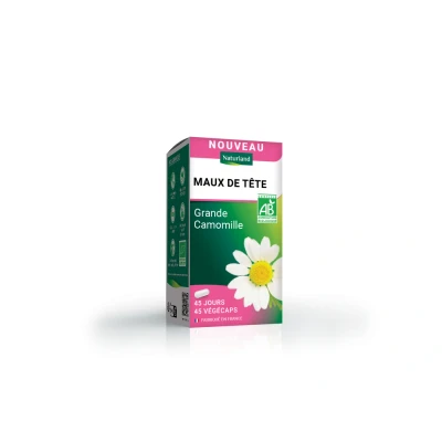 Image de Naturland Maux de Tête Grande Camomille Bio 45 Végécaps