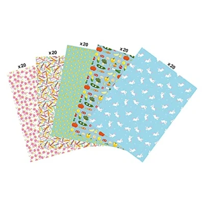 Image de Décopatch MP014C Un maxi pack de 100 feuilles 30x40 cm motifs assortis (5 designs x 20 fles), Enfant
