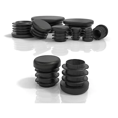 Image de PD® Bouchons à lamelles Ronds 22mm pour Tube Rond Embouts PE Bouchon Pied de Chaise Carré Tubes Métalliques, Chaises, Canapés, Tables et étagères 4 pcs.