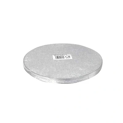 Image de dekora Dessous de Gâteau Rond Semelle Gateau Plateau 25 cm Multicouleur 540226, Argentée