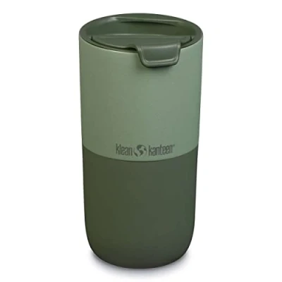 Image de Klean Kanteen Rise 1010208 Gobelet avec couvercle rabattable en acier inoxydable Sea Spray 473 ml