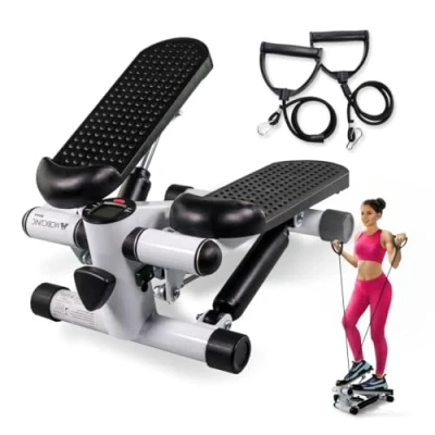 Image de Mobiclinic® Fitness, Stepper 2 en 1, Step Plus, Cordes de résistance, Multifonction, Bras et Jambes, Ecran LCD, Charge 100 KG, Compact, Home Gym, Résistance Hauteur réglables