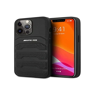 Image de AMG AMHCP13LDOLBK Étui de Protection en Cuir pour iPhone 13 Pro/13 6,1&quot; Noir