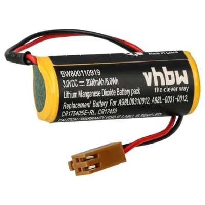 Image de vhbw Batterie Remplacement pour GE Fanuc LX98L 0031 0012 système de contrôle (2000mAh, 3V, Li ION)