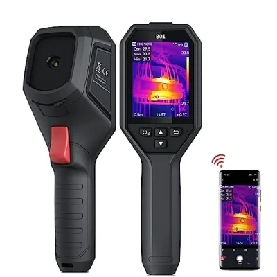 Image de HIKMICRO caméra thermique B01, SuperIR résolution 320 x 240, taux de rafraîchissement 25Hz, WiFi, IR 256 192, thermique, écran LCD 3,2&quot;, 49 152 pixels, infrarouge portable