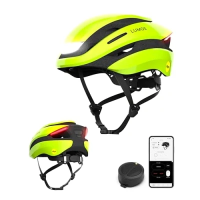 Image de Lumos Ultra Casque Intelligent de vélo Feux LED Avant et arrière Clignotants Connexion Bluetooth Adulte : Hommes, Femmes (Vert, Taille S)