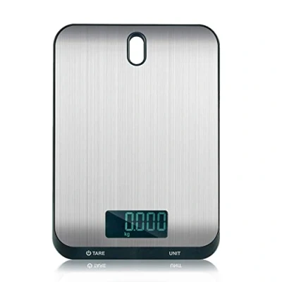 Image de QL Balance de Cuisine Électronique Précision10kg/1g,Balance Numérique Professionnelle en Acier Inoxydable,Balance Alimentaire avec Fonction Tare,Noire