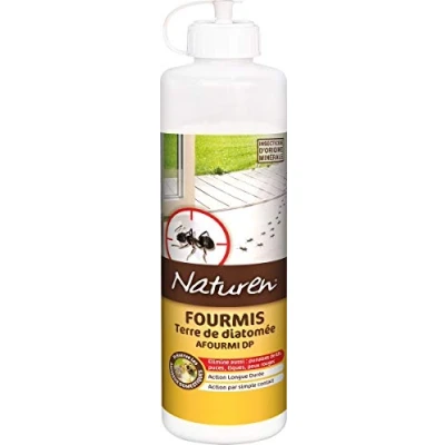 Image de NATUREN NDIAT100N Terre de Diatomée Anti Fourmis 100 g Action longues durée et effet choc Elimine fourmis, cafards poux Préventif, curatif sans odeur Insecticide d&#039;origine minérale