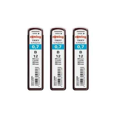Image de rOtring Tikky Lot de 3 recharges mines pour porte 0,7 mm B