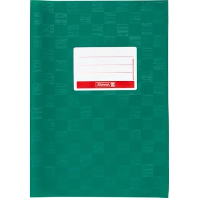 Image de Brunnen Protège cahier pour format A4 avec étiquette nominative et structure gaufrée/structure en relief, 1 enveloppe Vert foncé