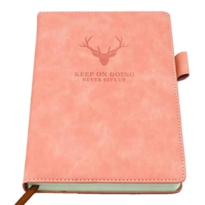 Image de Carnet de Notes Classique Papier à Rayures Journal Couverture Rigide, 8,3 &quot;x 5,7&quot;, 360 pages,Parfait pour le bureau Accueil École Rédaction professionnelle et prise notes(A5,rose)